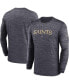 Фото #1 товара Men's Black New Orleans Saints Sideline Team Velocity Performance Long Sleeve T-shirt