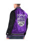 Фото #2 товара Men's Purple, Black Sacramento Kings Renegade Satin Full-Snap Varsity Jacket