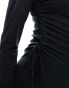 Фото #8 товара Vero Moda Maternity ruched tie side midi dress in black