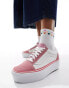 Vans Old Skool Stackform trainers in pink and white