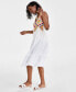 Women's Crochet-Bodice Midi Dress Cover-Up