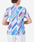 Фото #2 товара Women's Double Strap Broken Chevron Tee