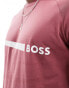 Фото #3 товара Boss slim fit beach t-shirt in red