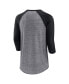 Men's Heathered Gray, Black Chicago White Sox Iconic Above Heat Speckled Raglan Henley 3/4 Sleeve T-shirt