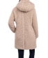 Фото #2 товара Women's Hooded Button-Front Teddy Coat