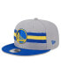 Фото #1 товара Men's Gray Golden State Warriors Chenille Band 9FIFTY Snapback Hat