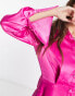 Фото #6 товара Urban Revivo long sleeve mini blazer dress in dark pink