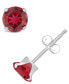 ფოტო #4 პროდუქტის Gemstone Stud Earrings in 10k White Gold