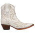 Corral Boots Pearl Embroidered Snip Toe Cowboy Booties Womens Off White Casual B