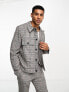 ASOS DESIGN smart co-ord trucker jacket in grey check