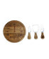 Cinderella Brie Cheese and Cutting Board Tools Set, 4 Pieces