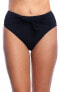 Trina Turk Women's 187558 Black High Waist Bikini Bottoms Swimwear Size 14