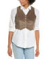 Фото #1 товара Donni. Cord Cropped Vest Women's