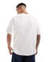 Jack & Jones oversized crane chest print t-shirt in white