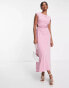 Фото #2 товара ASOS DESIGN cut out side detail midi dress in pink