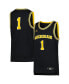 ფოტო #1 პროდუქტის Big Boys #1 Navy Michigan Wolverines Icon Replica Basketball Jersey