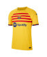 Фото #3 товара Men's Yellow Barcelona 2022/23 Fourth Vapor Match Authentic Jersey