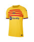 Men's Yellow Barcelona 2022/23 Fourth Vapor Match Authentic Jersey