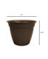 HC Companies Inc Eclipse Round Plastic Planter Chocolate 10in