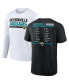 Фото #1 товара Men's Black, White Jacksonville Jaguars Two-Pack 2023 Schedule T-shirt Combo Set