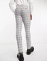 New Look skinny check trousers in grey