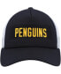 Фото #4 товара Men's Black, White Pittsburgh Penguins Team Plate Trucker Snapback Hat