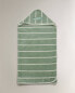 Children’s velour crocodile hooded towel