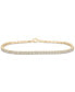 Фото #1 товара Diamond Tennis Bracelet (1 ct. t.w.) in 14k Gold, Created for Macy's