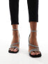 New Look strappy bling heeled sandal in black