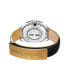 ფოტო #3 პროდუქტის Men's Quartz Carrigan Wheat Genuine Leather Strap Watch, 44mm