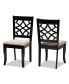 Mael Modern and Contemporary Fabric Upholstered 2 Piece Dining Chair Set