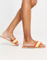 ASOS DESIGN Flora woven flat sandal in multi