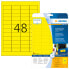 Фото #4 товара HERMA Labels signalling hard-wearing A4 45,7x21,2 mm yellow strong adhesion film matt weatherpr. 1200 pcs. - Yellow - Self-adhesive printer label - A4 - Laser - Permanent - Matte