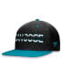 ფოტო #4 პროდუქტის Men's Black, Teal San Jose Sharks Authentic Pro Rink Two-Tone Snapback Hat