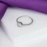 Gentle bronze ring with zircon RI015R