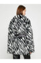Фото #5 товара Кабан Koton Zebra Print Plush Coat