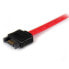 StarTech.com 0.3m SATA Extension Cable - 0.3 m - SATA III - SATA 7-pin - SATA 7-pin - Male/Female - Black - Red