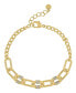 Crystal 18K Gold Plated Link Bracelet