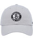 Фото #3 товара Men's Gray Brooklyn Nets Team Logo Clean Up Adjustable Hat