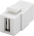 Фото #2 товара Wentronic 79909 - Flat - White - USB A - USB A - Female - Female