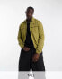 Threadbare Tall full zip twin pocket shacket in olive green