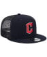 Фото #4 товара Men's Navy Cleveland Guardians Team Color Trucker 9FIFTY Snapback Hat