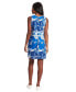 Фото #2 товара Petite Printed Sleeveless Shift Dress