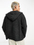 Фото #7 товара Weekday Logan oversized zip through cardigan with hood in dark grey