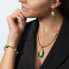 Фото #2 товара Elegant women´s necklace Green Sea World with Lampglas pearl with 24 carat gold and aventurine NP26