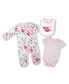 ფოტო #1 პროდუქტის Baby Girls Fox Layette, 3-Piece Set