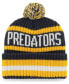 ფოტო #2 პროდუქტის Men's Navy Nashville Predators Bering Cuffed Knit Hat with Pom