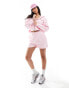 Фото #3 товара Kaiia studio zip through cropped hoodie co-ord in pink