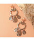 ფოტო #3 პროდუქტის Women's Dented Drop Earrings