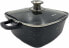 Kinghoff KH-1602 Marble Square Saucepan 3.7 L 22 cm with Glass Lid Marble Coating